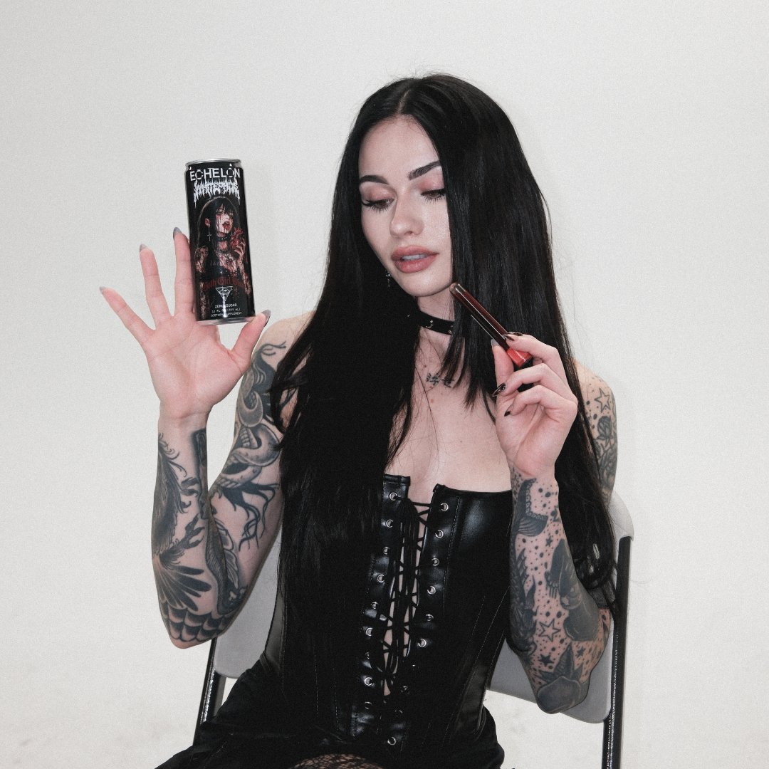 Echelon Goth Girl Blood energy drink can