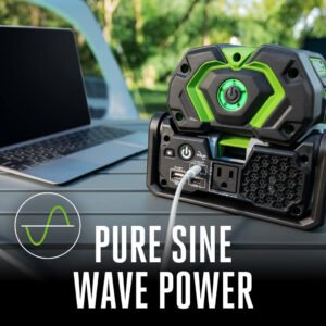 EGO Power+ inverter pure sine wave powering laptop via USB-C PD