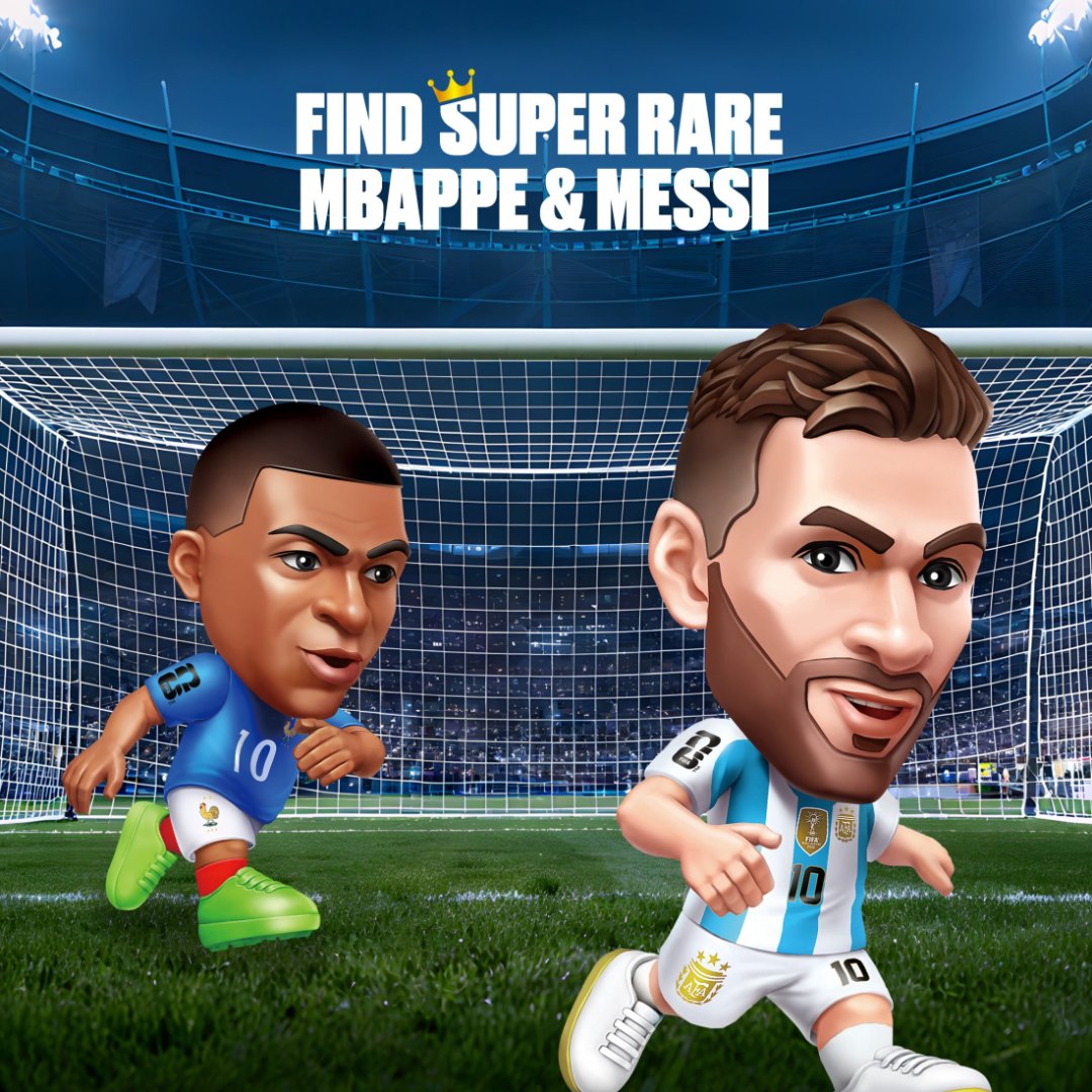 Find super rare Mbappé and Messi FIFA Ballers figures