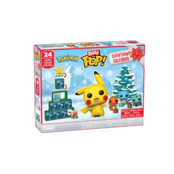Funko Bitty POP! Countdown Calendar Pokemon box with Pikachu, Charmander, Squirtle and Bulbasaur