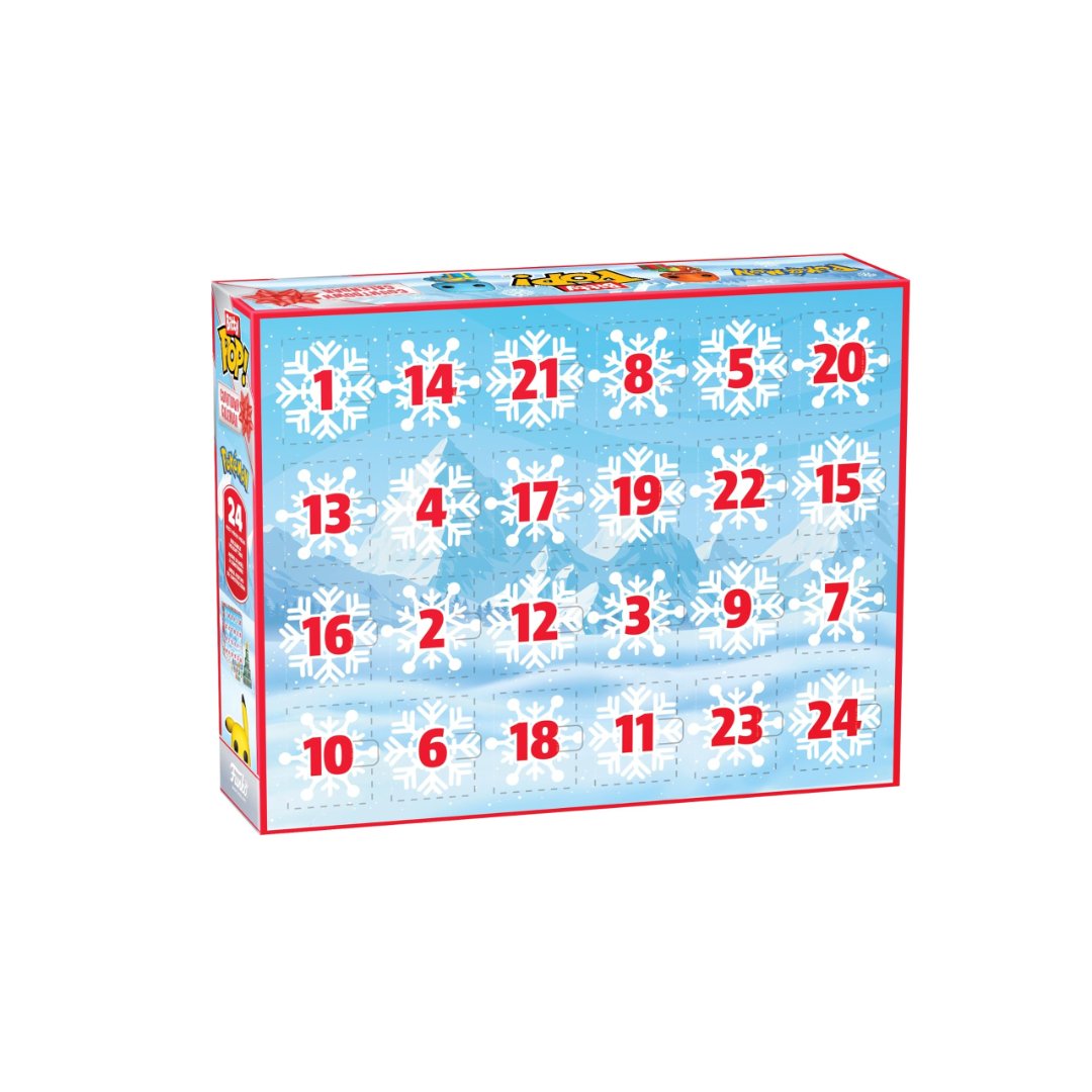 Funko Bitty POP! Pokemon Countdown Calendar numbered doors 1 to 24
