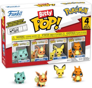 Funko Bitty POP! Pokémon 4-Pack with Bulbasaur, Flareon, Pichu and Charizard