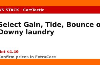 Select Gain, Tide, Bounce or Downy laundry