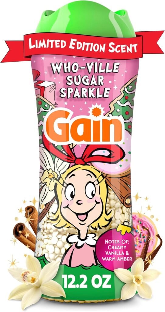 Gain In-Wash Scent Booster Beads Who-Ville Sugar Sparkle 12.2 oz