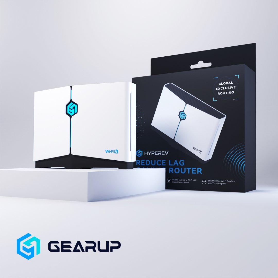 GearUP HYPEREV Wi-Fi 6 gaming router box