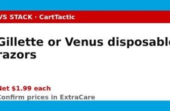 Gillette or Venus disposable razors (buy 2)