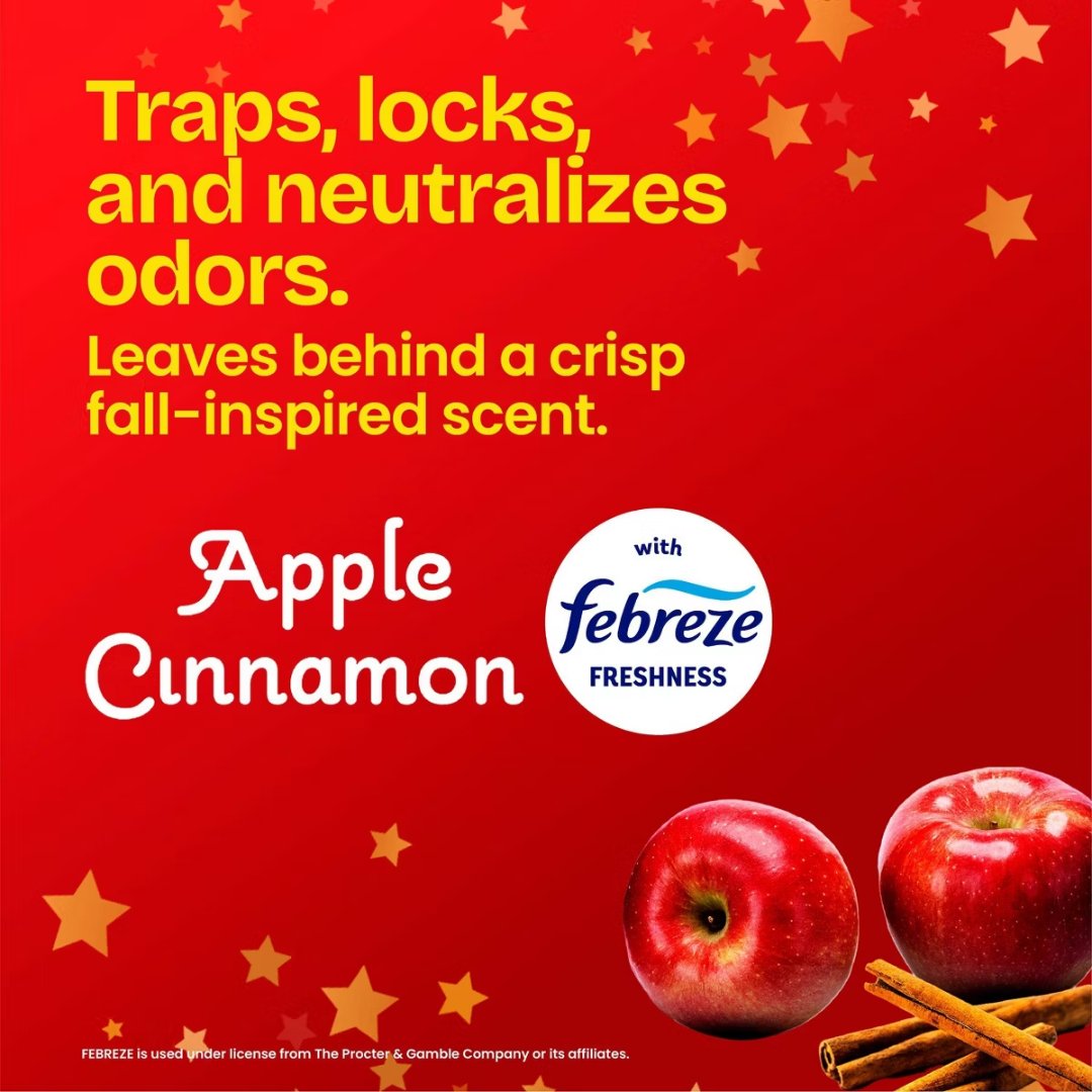 Glad ForceFlex Apple Cinnamon with Febreze freshness traps locks and neutralizes odors