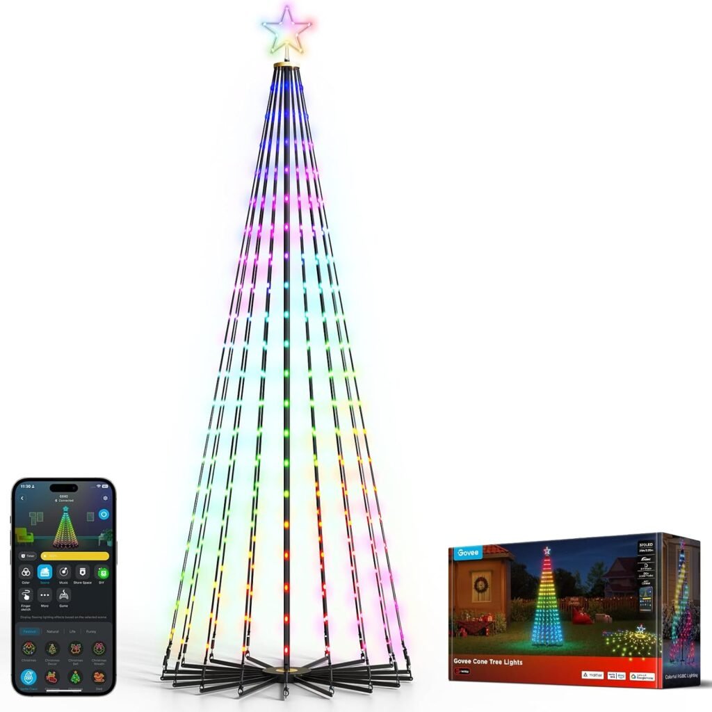 Govee 7.5 ft RGBIC Cone Tree Lights