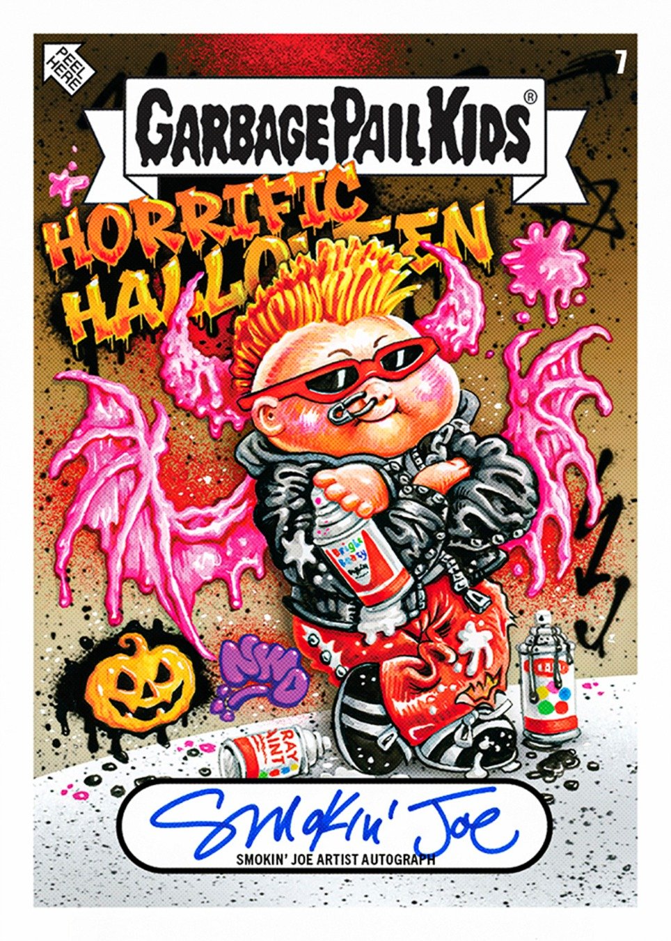 Smokin' Joe autograph card, 2026 Garbage Pail Kids Halloween