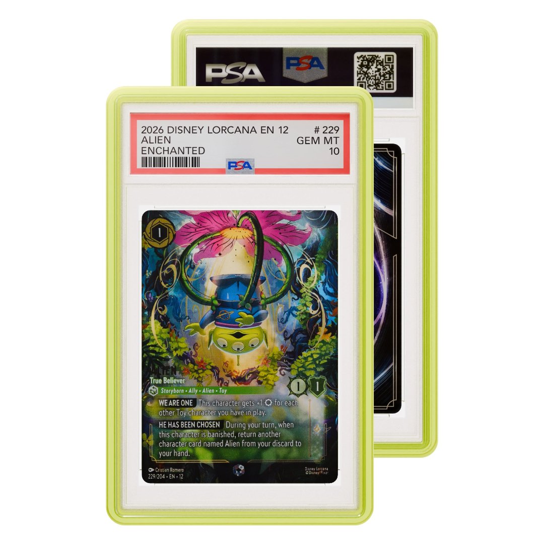 Two PSA slabs in GradedGuard Glow cases