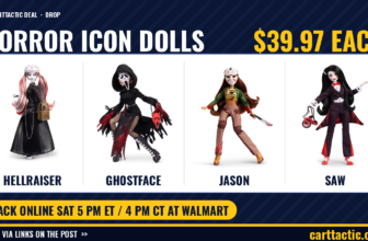 Doll Haus of Dread Hellraiser, Ghostface, Jason and Saw horror collector dolls, $39.97 each at Walmart, back online Saturday Oct 10 at 5 PM ET / 4 PM CT