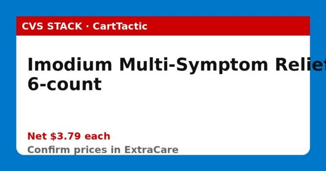 Imodium Multi-Symptom Relief 6-count (buy 2)