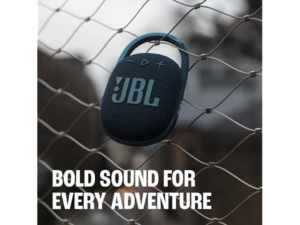 JBL Clip 4 clipped to fence lifestyle Bold Sound for Every Adventure