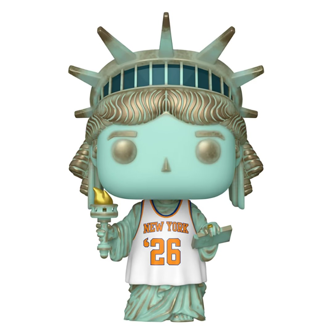 Knicks Statue of Liberty Funko Pop figure with a 26 jersey