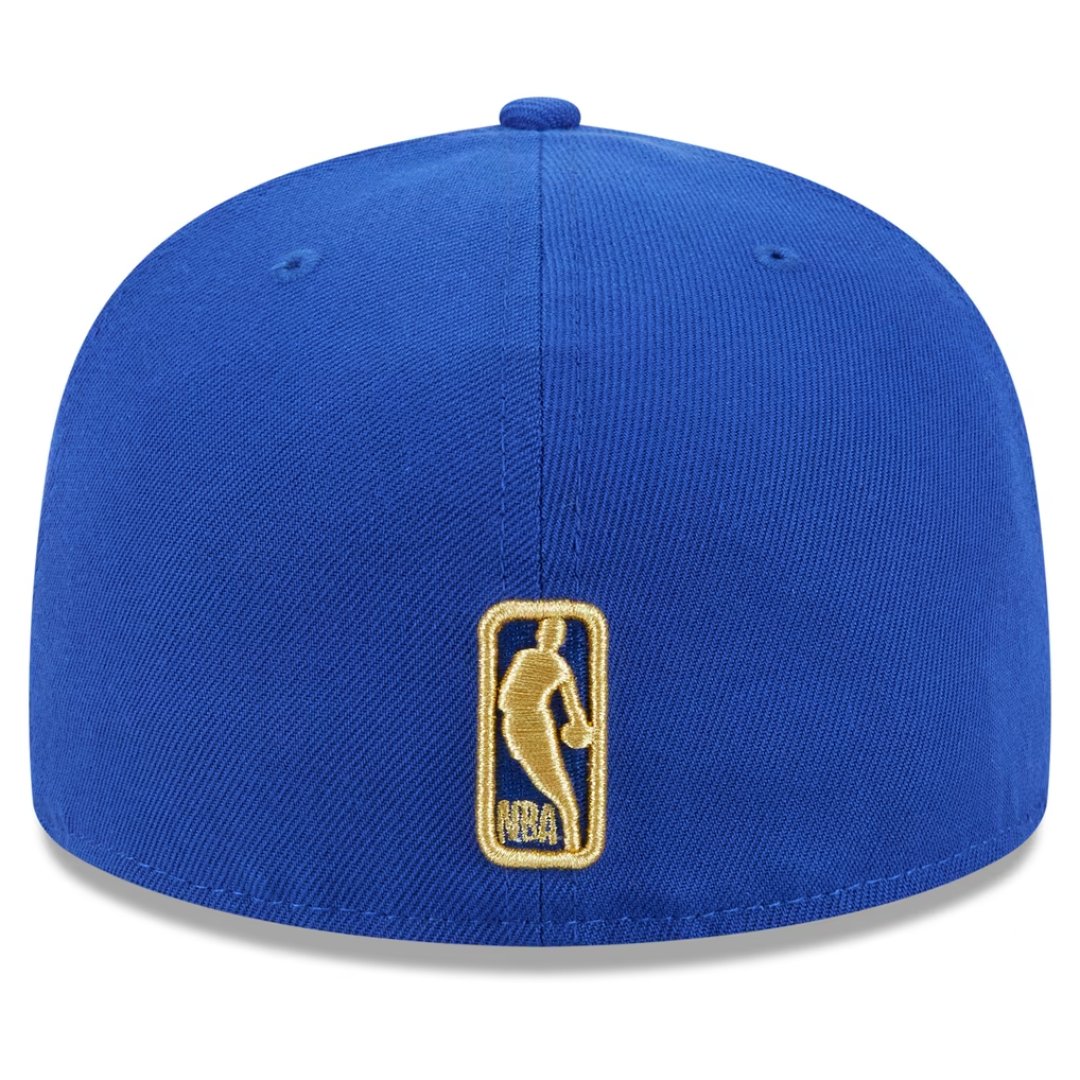 Back of the Knicks Ring Ceremony hat with gold NBA logo