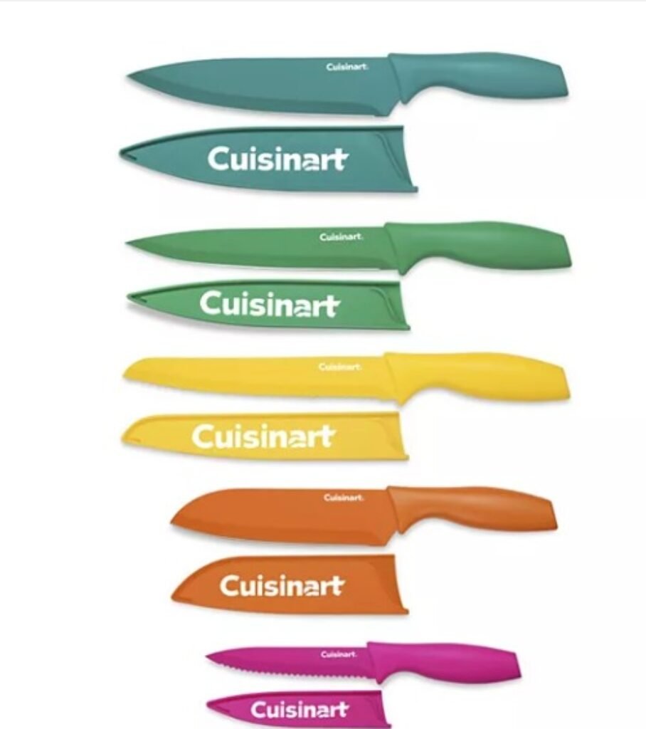 Cuisinart Advantage 12-piece ceramic-coated cutlery set in assorted colors