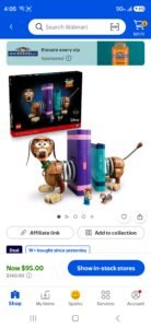 Walmart deal LEGO Toy Story Slinky Dog 43301 now $95 was $149.99