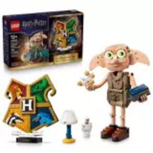 LEGO 66820 Hogwarts Crest and Dobby builds with box