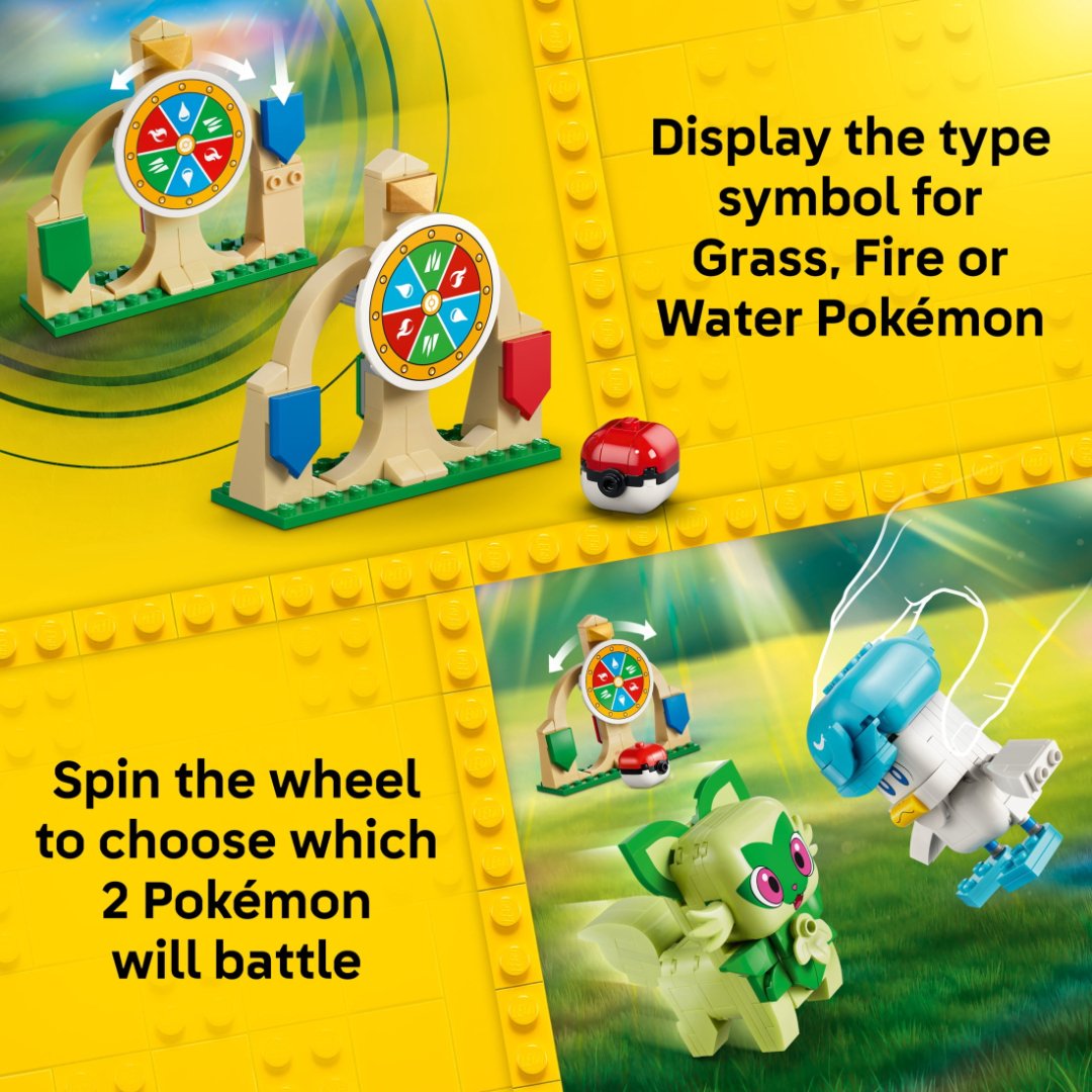 Spin the type wheel to pick which 2 Pokemon battle