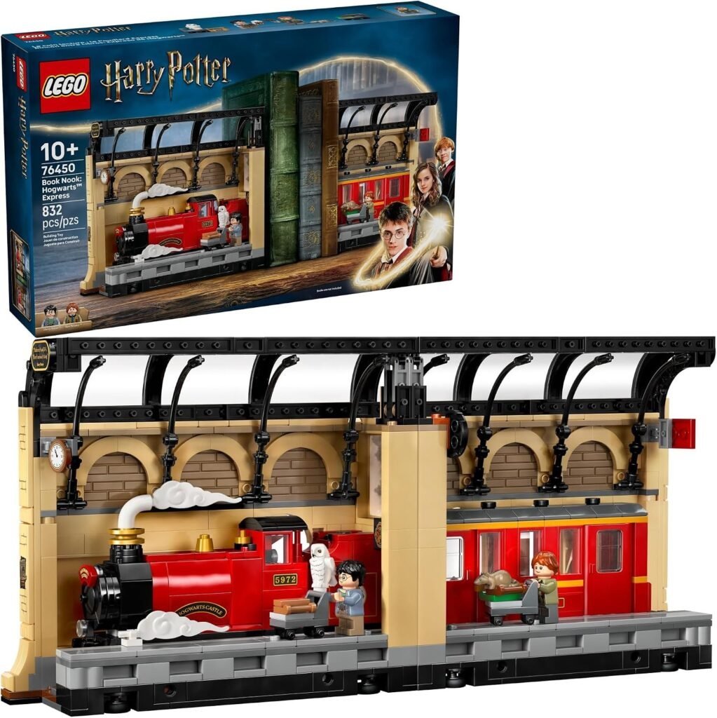 LEGO Harry Potter Book Nook: Hogwarts Express 76450 box and built set