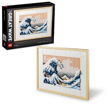 LEGO Art Hokusai The Great Wave 31208 box and framed artwork