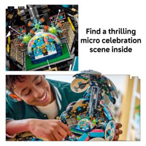 LEGO Soccer Ball set 43019 with micro celebration stadium scene inside and builder photos
