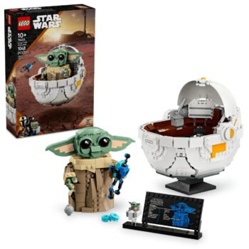 LEGO Star Wars Grogu with Hover Pram 75403 box and finished build