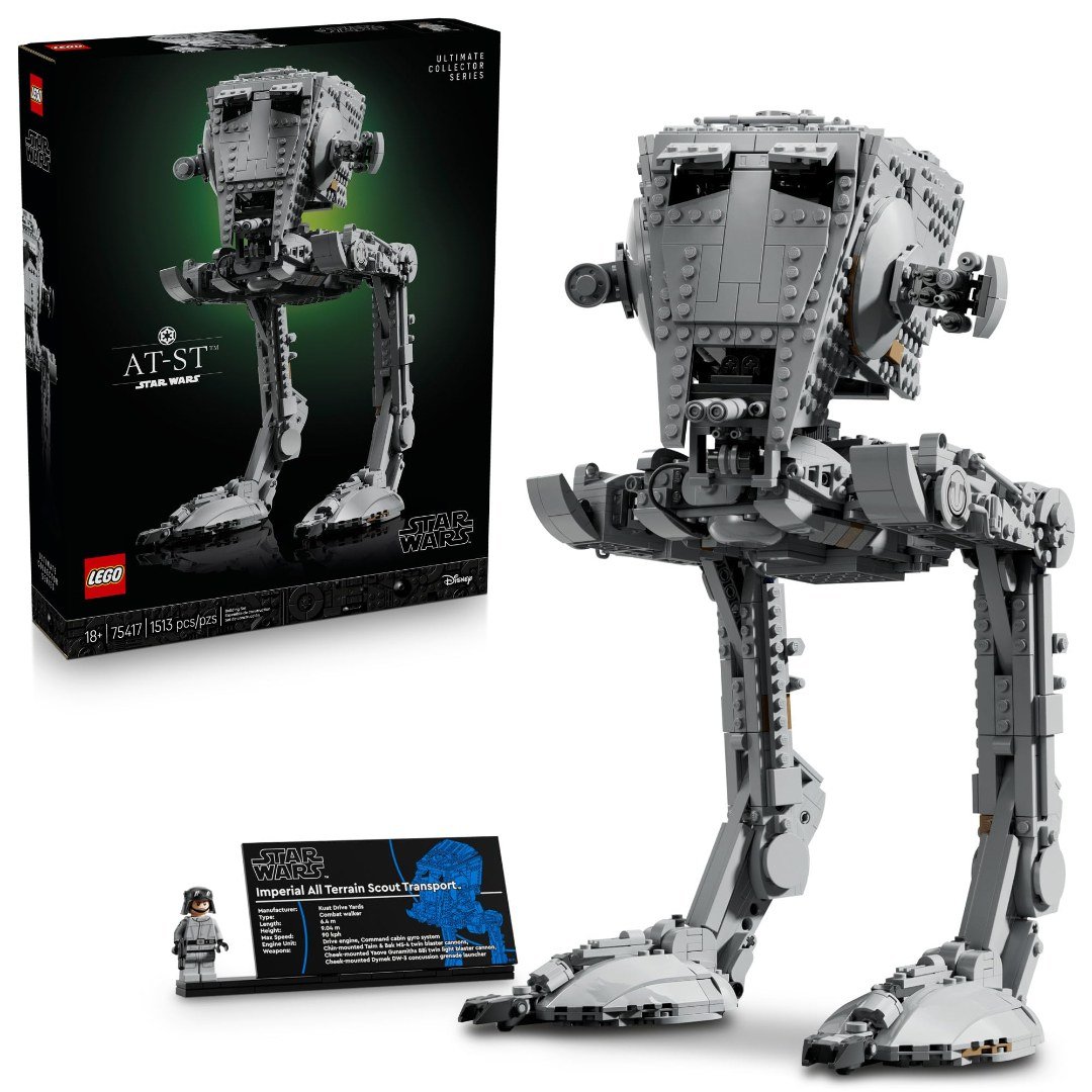 LEGO Star Wars UCS AT-ST Walker 75417 box and completed build