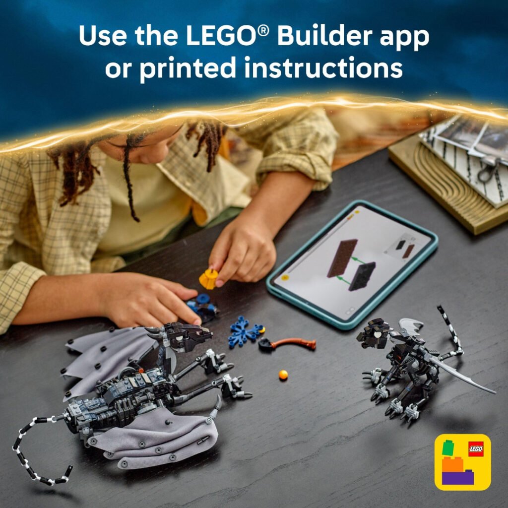 Building the LEGO Thestral Family with the LEGO Builder app