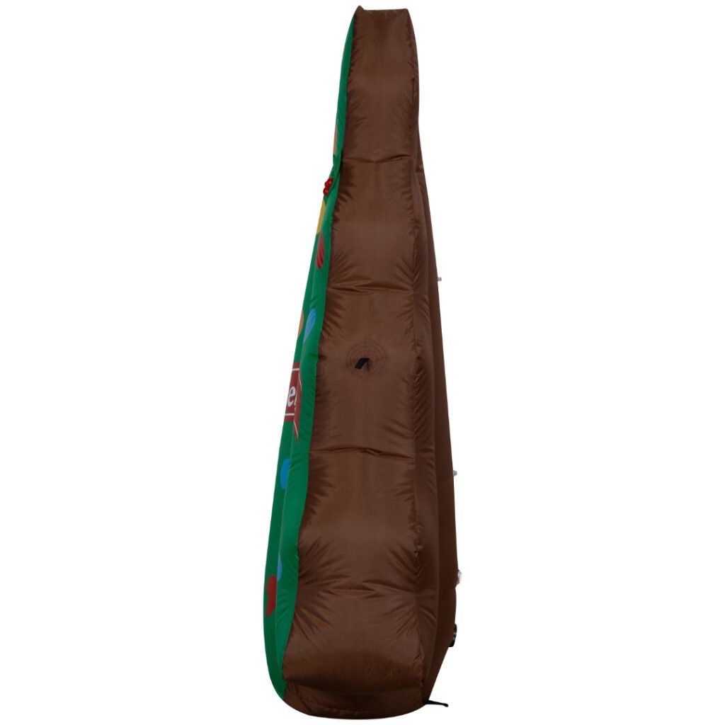 Side view of the Little Debbie Green Christmas Tree Brownie inflatable