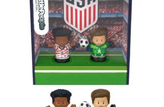 Fisher-Price Little People Collector U.S. Soccer figures in window display box with loose #50 and #00 figures