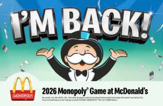 McDonald's Monopoly 2026 game — peel, scan, and play for prizes