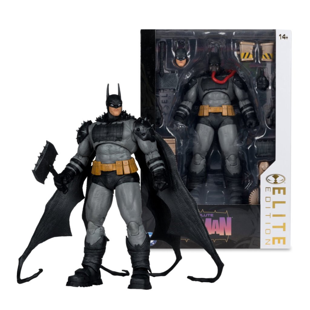 McFarlane Toys Elite Edition Absolute Batman 7-inch action figure shown with its Elite Edition box