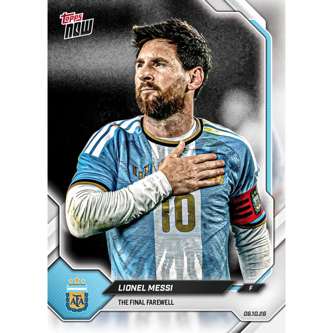 Lionel Messi 2026 Argentina Topps NOW The Final Farewell pack