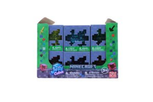 Minecraft Jelly Cubes display box with six blind-box units