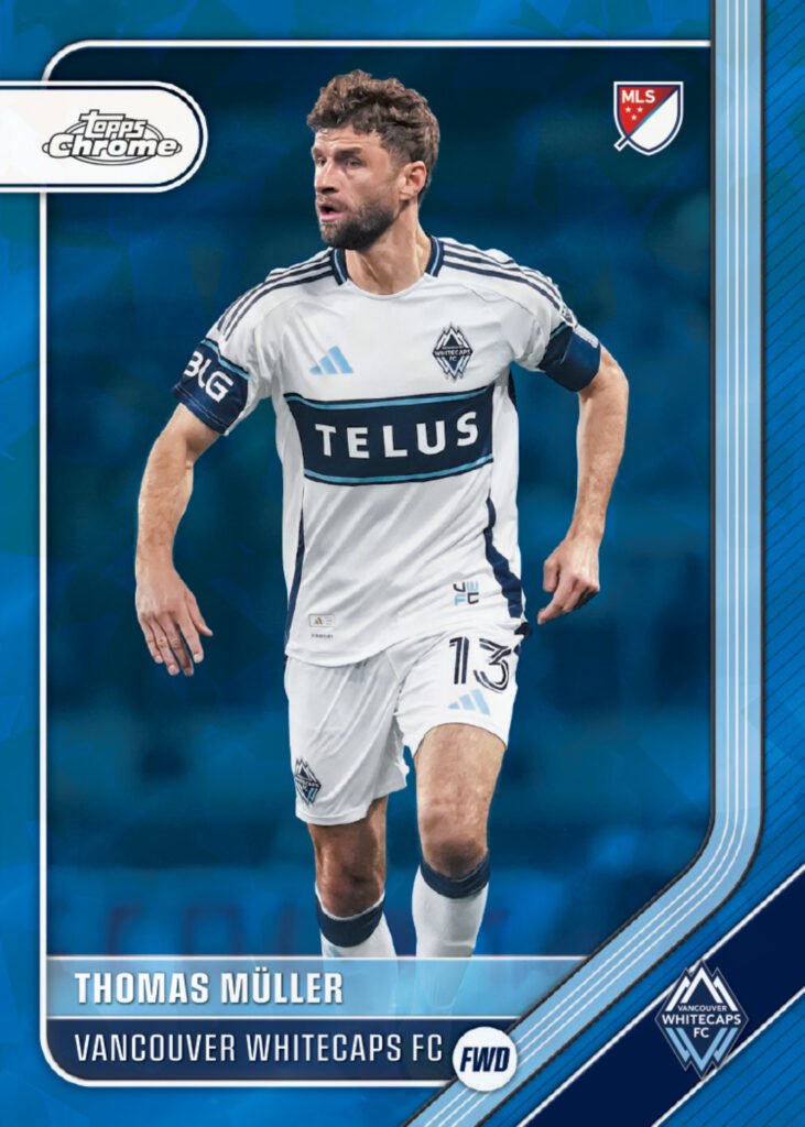 2026 Topps Chrome Sapphire MLS Thomas Muller Vancouver Whitecaps FC Sapphire base card
