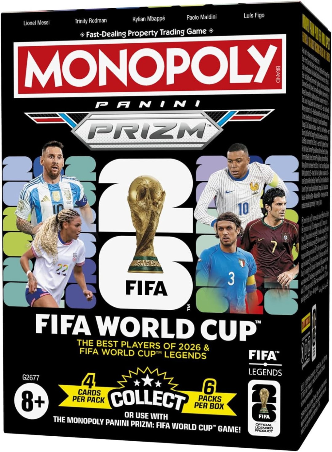 Monopoly Panini Prizm FIFA World Cup 2026 trading cards booster box