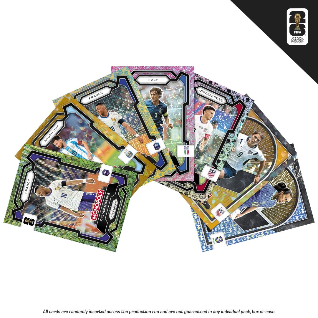 Monopoly Panini Prizm FIFA World Cup 2026 trading cards booster box