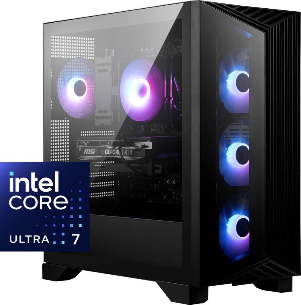 MSI Aegis R2 AI gaming desktop with RTX 5060 Ti, front view