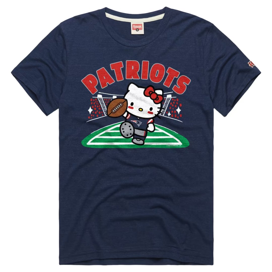 New England Patriots Homage x Hello Kitty tri-blend tee, navy
