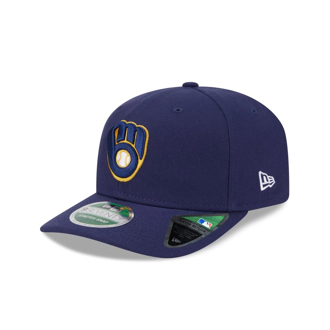 New Era 9SEVENTY Milwaukee Brewers navy ball-in-glove hat