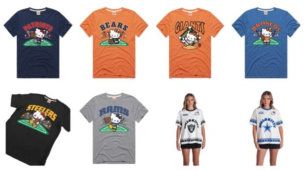 NFL and MLB x Hello Kitty tees at Fanatics