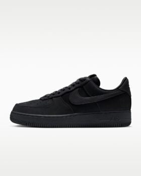 Nike Air Force 1 University of Oregon JF5453-001 triple black side profile