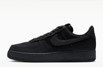 Nike Air Force 1 University of Oregon JF5453-001 triple black side profile