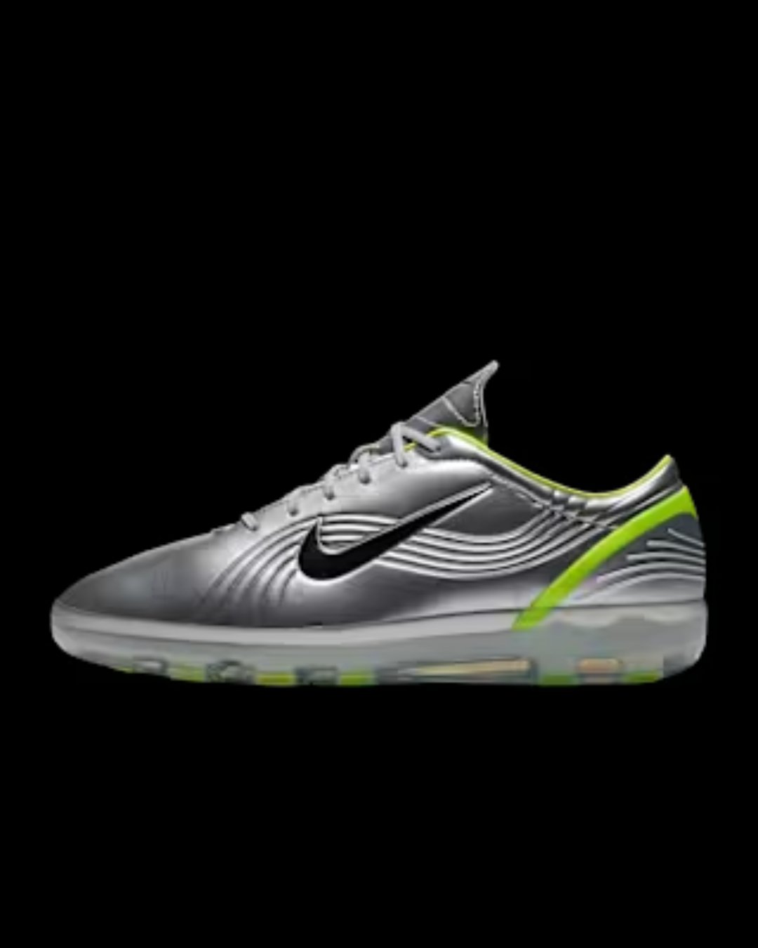 Nike Cryoshot Mercurial Chrome '02 OG Chrome and Hot Lime lateral side