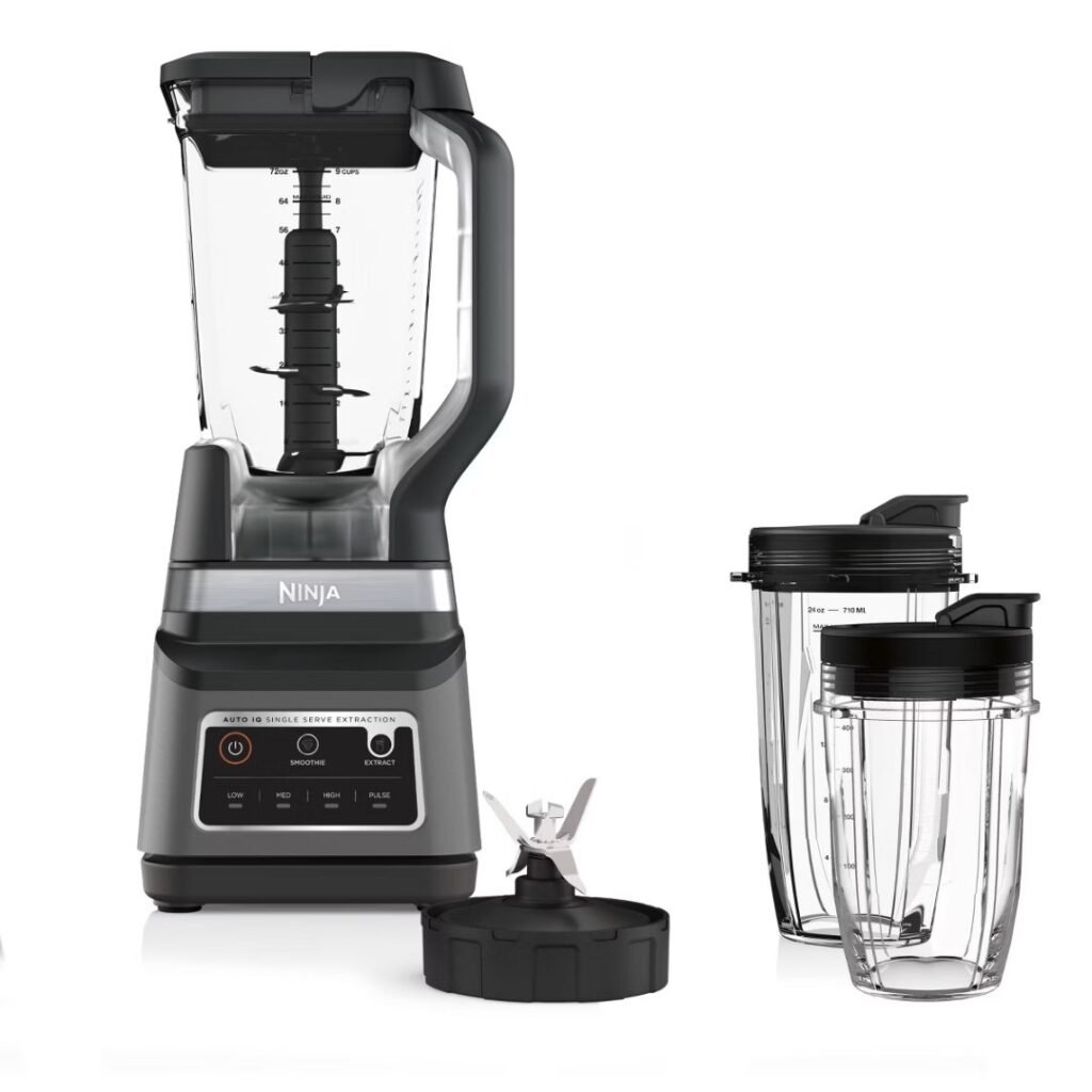 Ninja Professional Plus Blender DUO with 72 oz pitcher, single-serve cups, lids and blade assemblies
