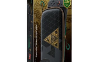 Nintendo Switch 2 Carrying Case and Screen Protector, The Legend of Zelda 40th Anniversary Edition, in its retail box