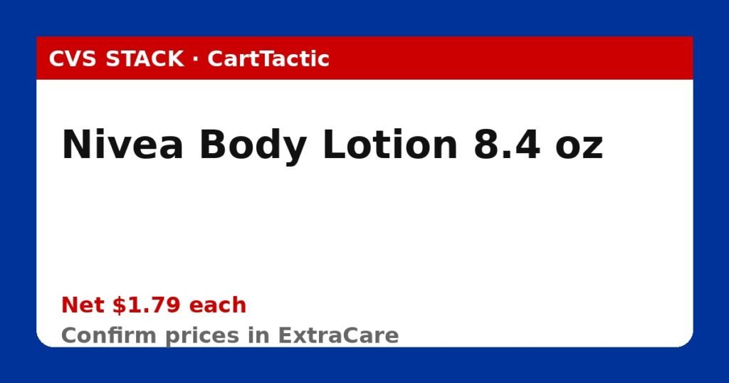 Nivea Body Lotion 8.4 oz (buy 2)