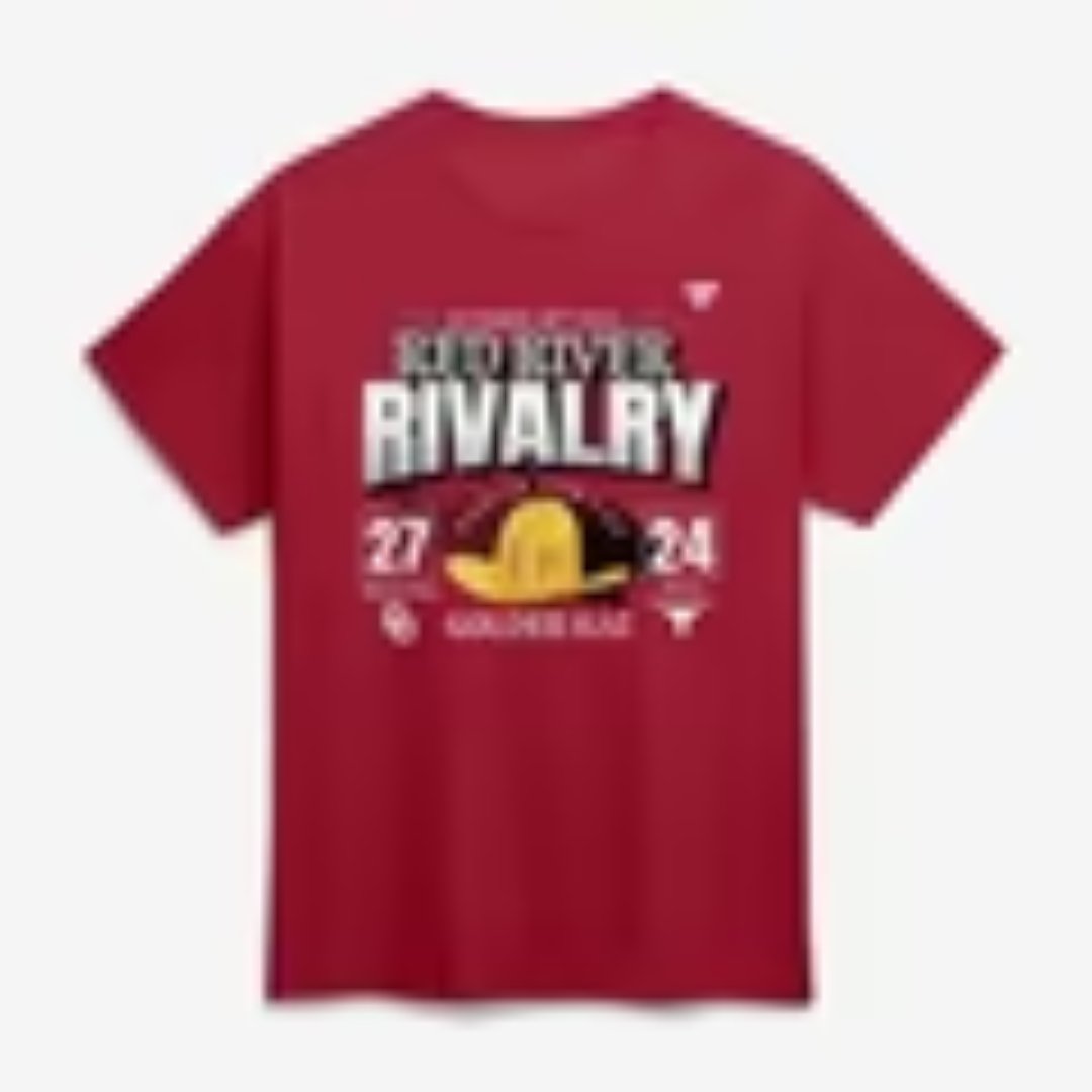 Oklahoma Sooners vs Texas Longhorns 2026 Red River Rivalry score t-shirt in crimson