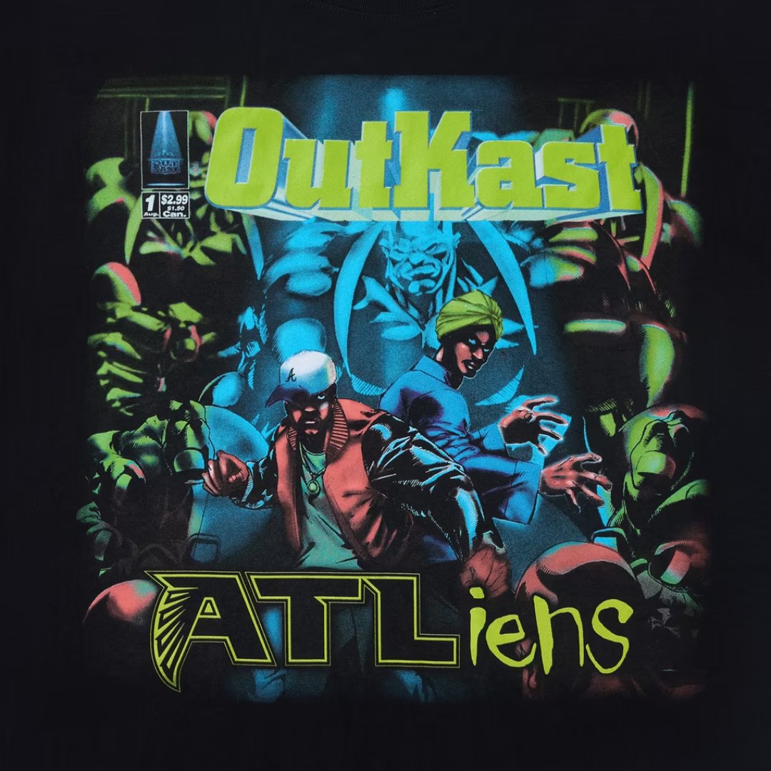 ATLiens album cover screen print detail